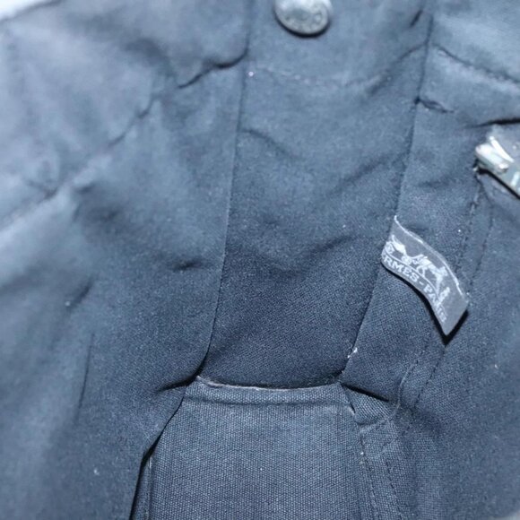 HERMES Fourre Tout PM Hand Bag Canvas Black Gray Auth 136542 - Picture 10 of 16